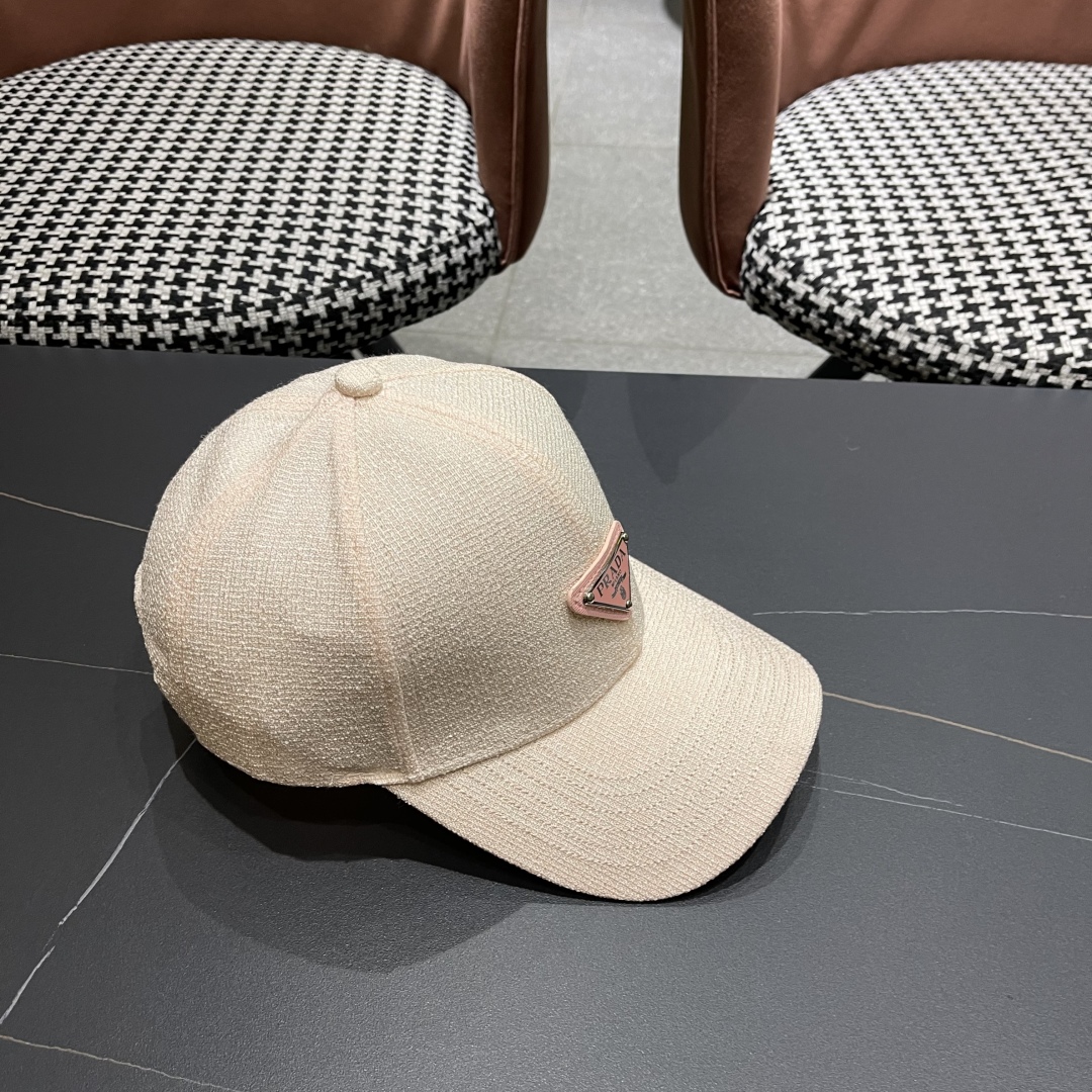 【PRADA普拉达】高端棒球帽🧢，欧美重工手法，曰韩潮流，时尚大气，帅哥美女必入款❤️❤️❤️男女必备！