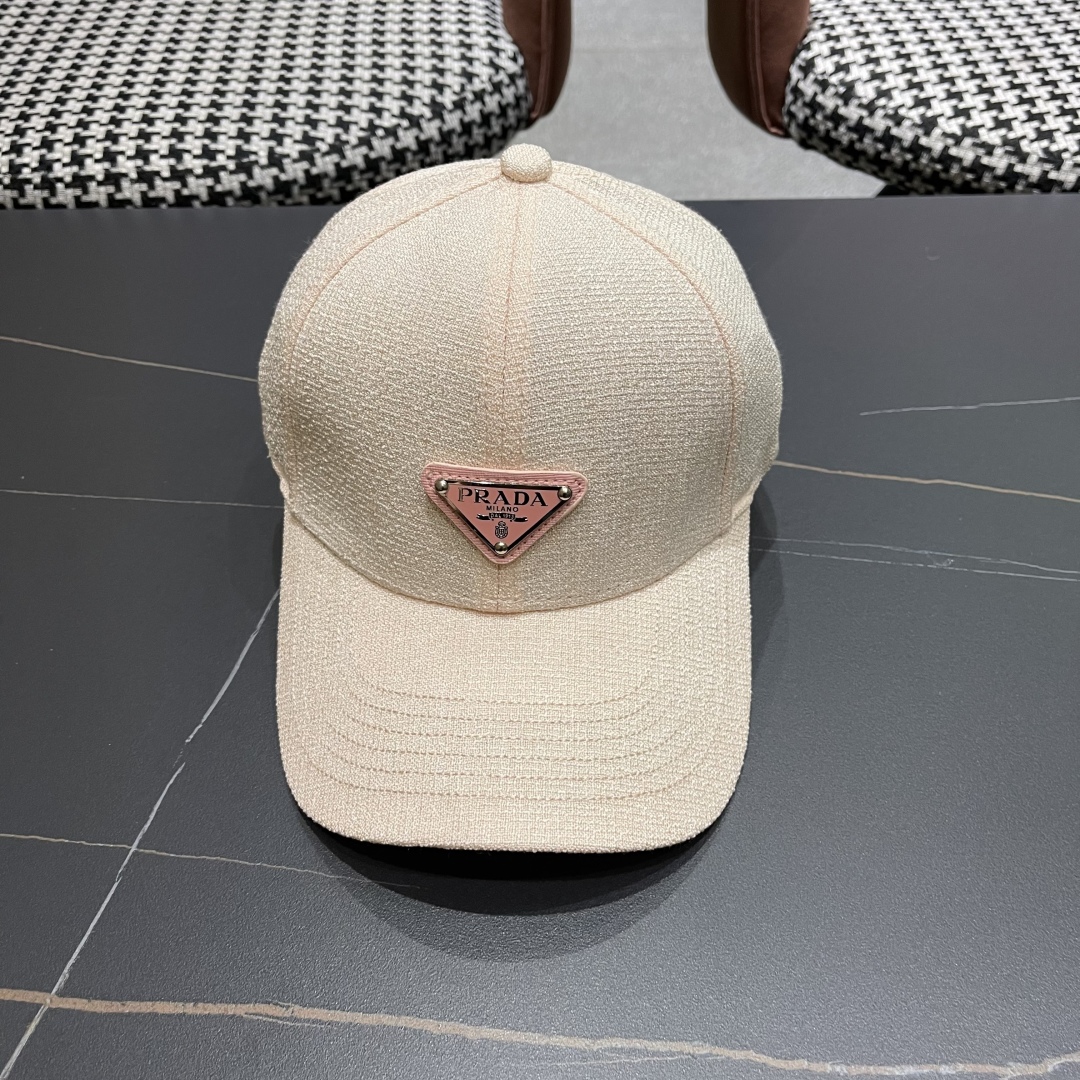 【PRADA普拉达】高端棒球帽🧢，欧美重工手法，曰韩潮流，时尚大气，帅哥美女必入款❤️❤️❤️男女必备！
