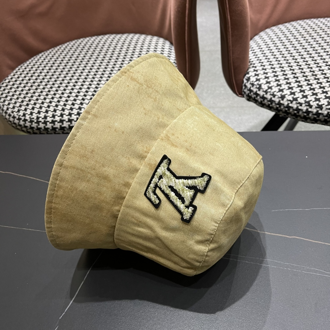 lv路易威登渔夫帽女夏季时尚扎染盆帽户外品脸小休闲水桶帽韩版岔帽