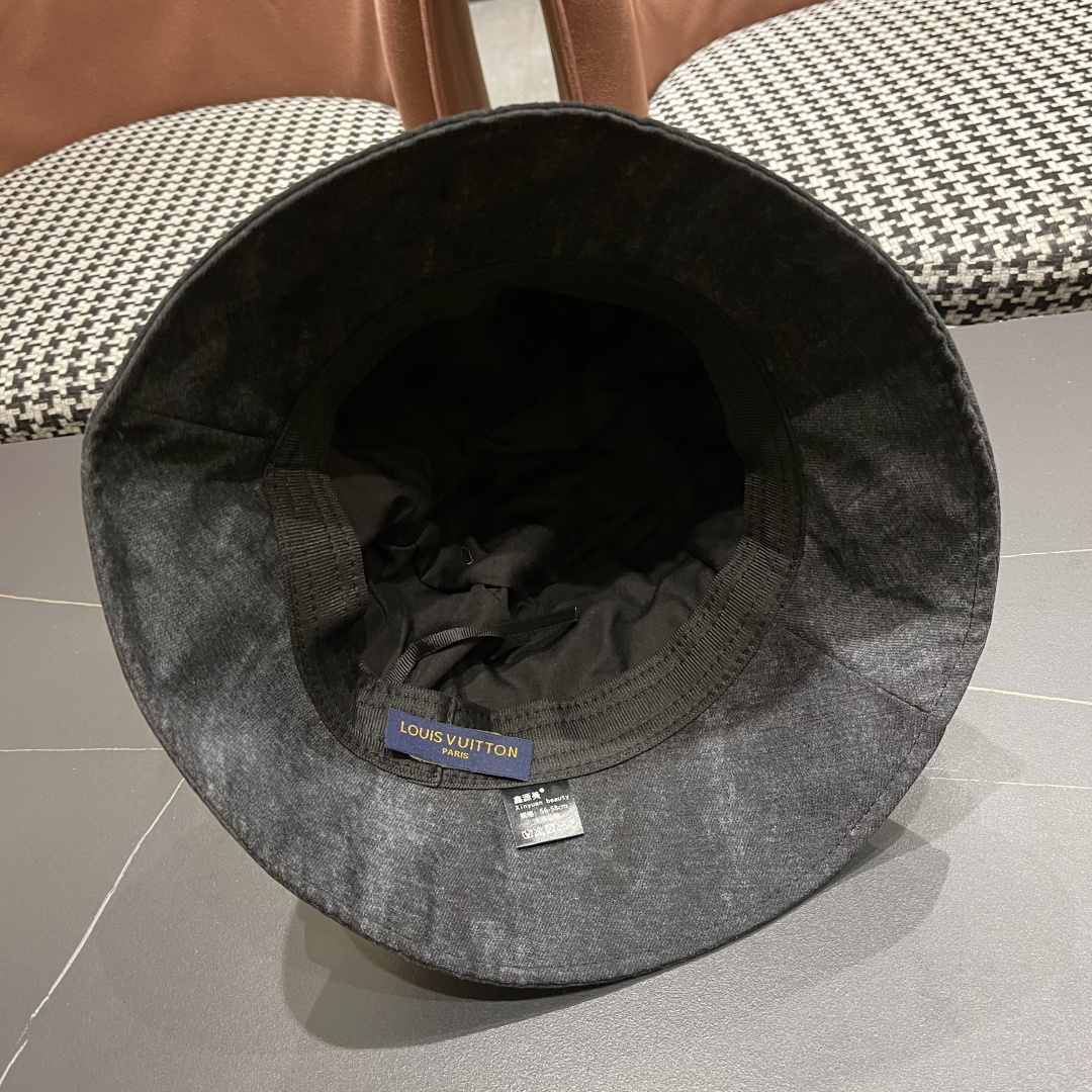 lv路易威登渔夫帽女夏季时尚扎染盆帽户外品脸小休闲水桶帽韩版岔帽