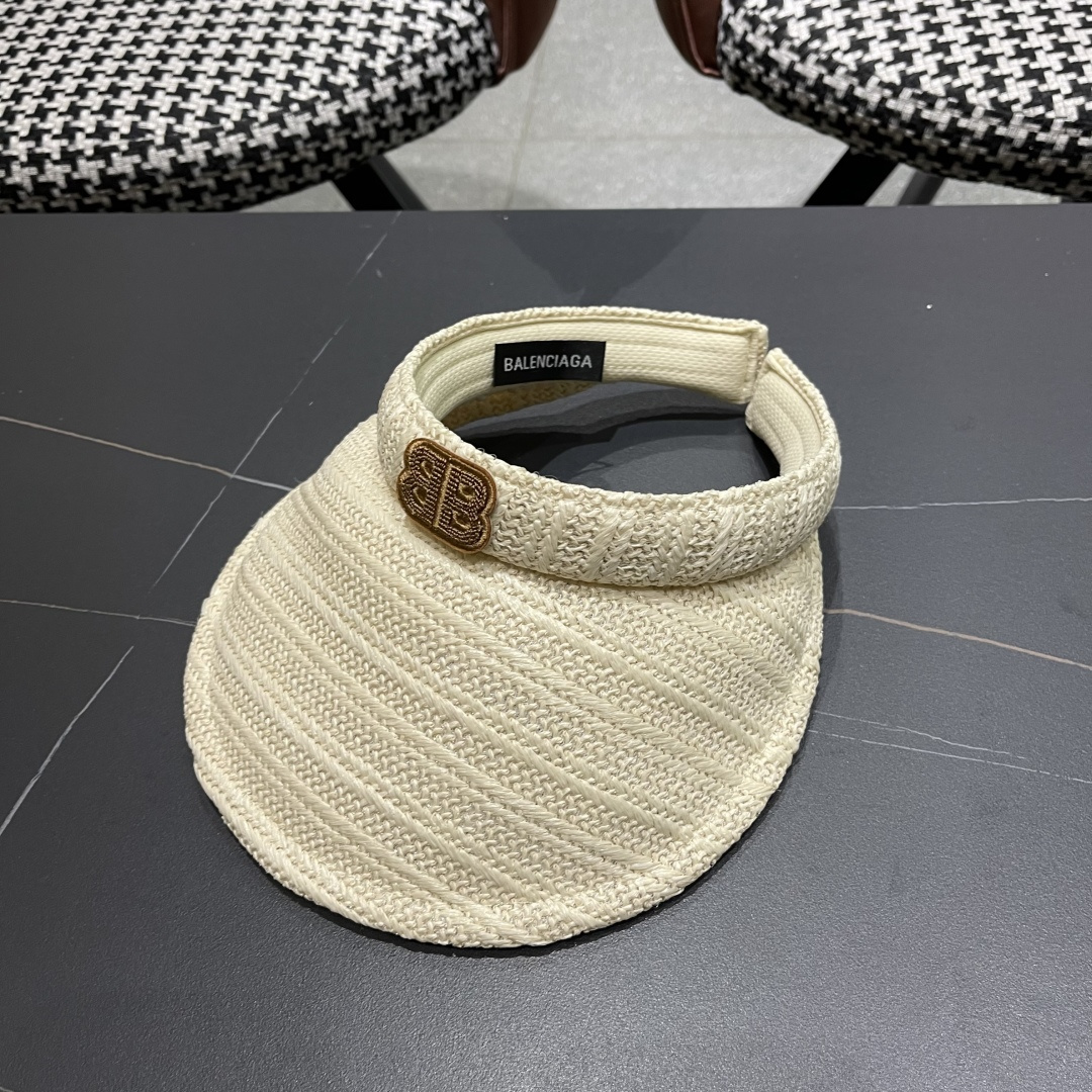  巴黎世家Balenciaga夏季小香风编织防晒帽出游百搭遮阳帽空顶帽
优雅女士太阳帽潮