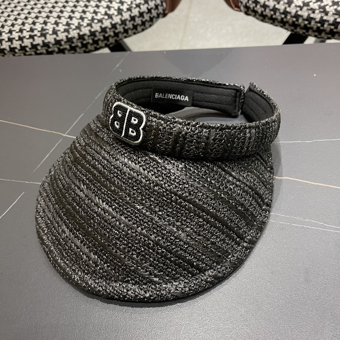  巴黎世家Balenciaga夏季小香风编织防晒帽出游百搭遮阳帽空顶帽
优雅女士太阳帽潮