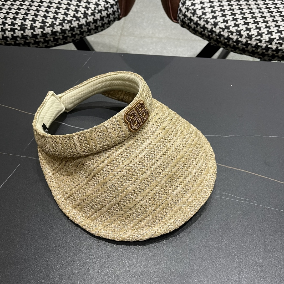  巴黎世家Balenciaga夏季小香风编织防晒帽出游百搭遮阳帽空顶帽
优雅女士太阳帽潮