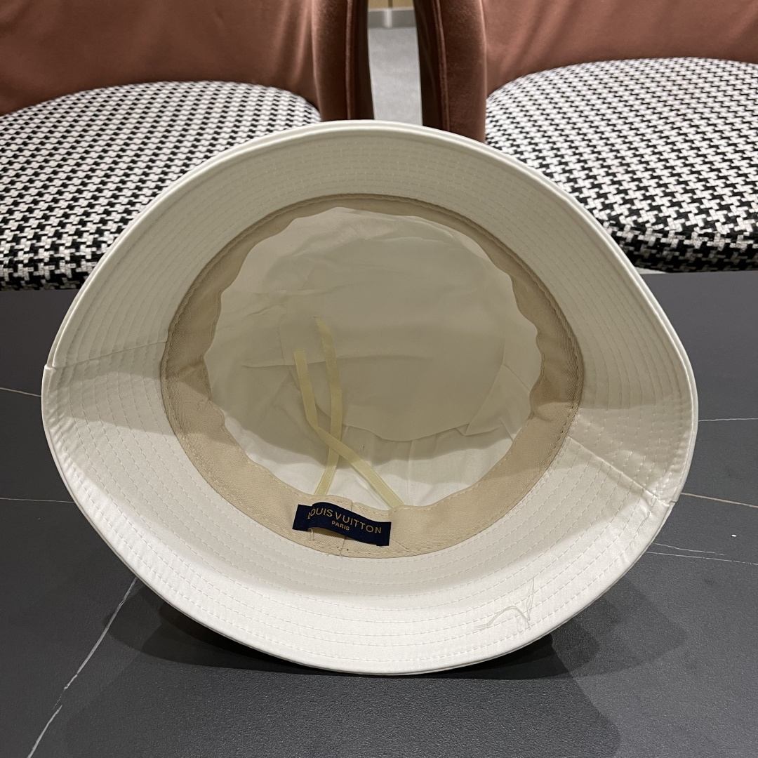 Lv 路易威登渔夫帽宽檐显脸小大脸圆脸可戴遮阳帽子男女款盆帽