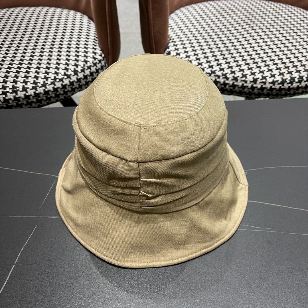  普拉达渔夫帽女2025新款时尚遮脸防晒帽夏季遮阳帽