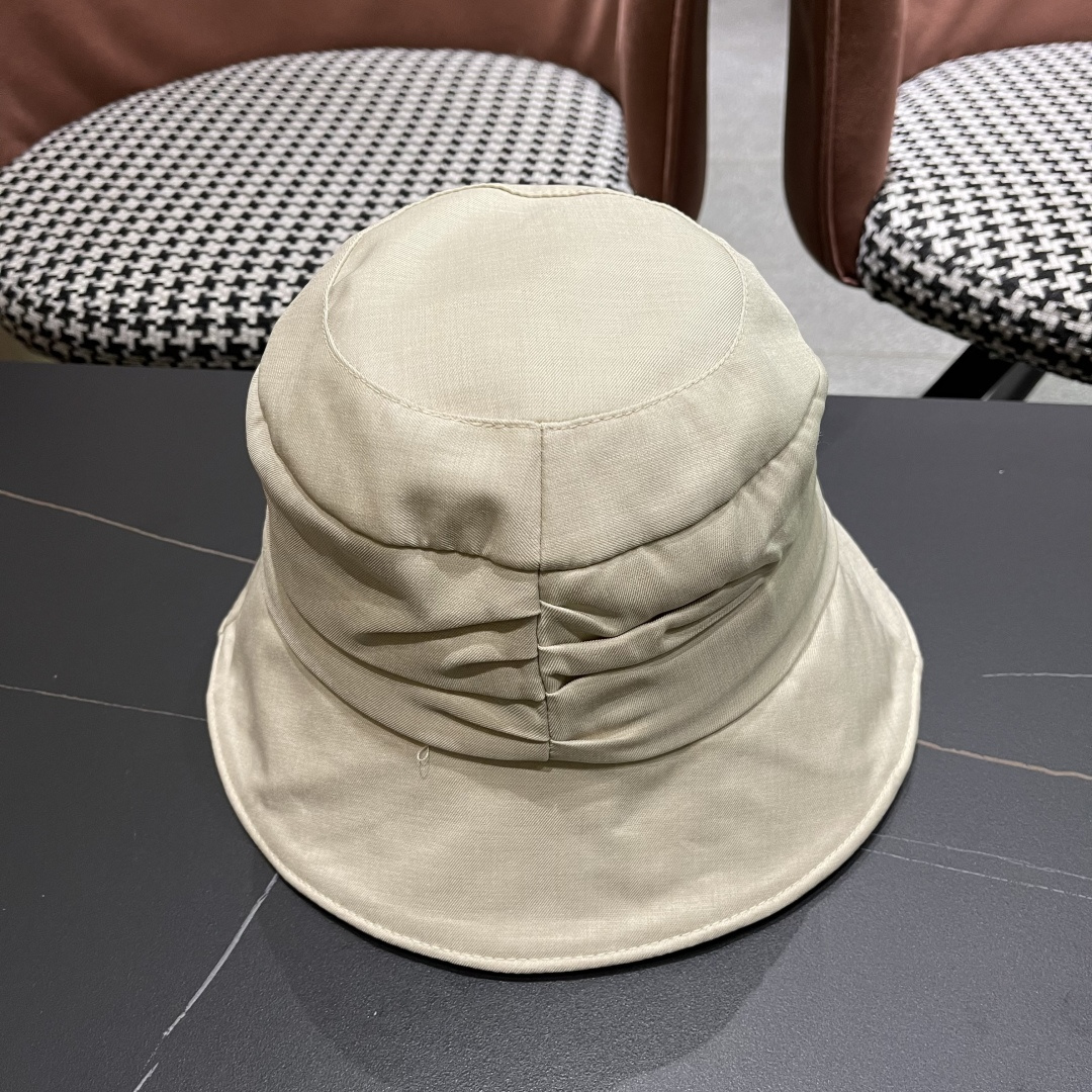  普拉达渔夫帽女2025新款时尚遮脸防晒帽夏季遮阳帽