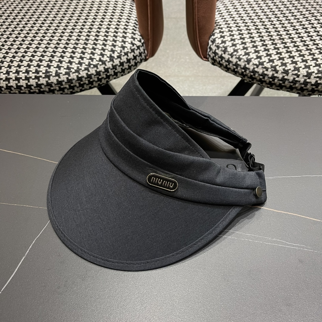  谬谬miumiu帽子女夏季新款大檐防晒空顶帽冰丝抗紫外线
户外透气全脸遮太阳帽