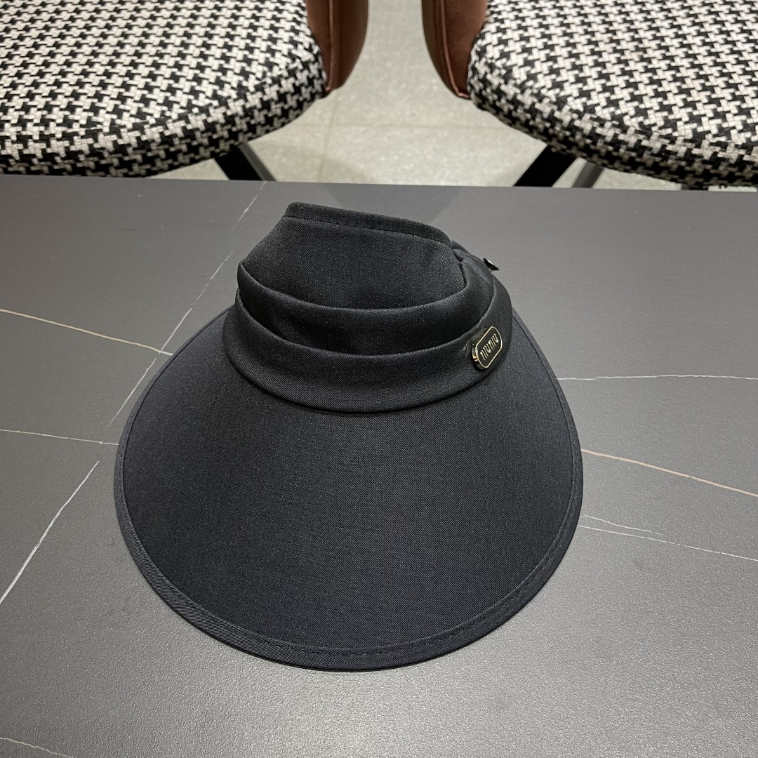  谬谬miumiu帽子女夏季新款大檐防晒空顶帽冰丝抗紫外线
户外透气全脸遮太阳帽