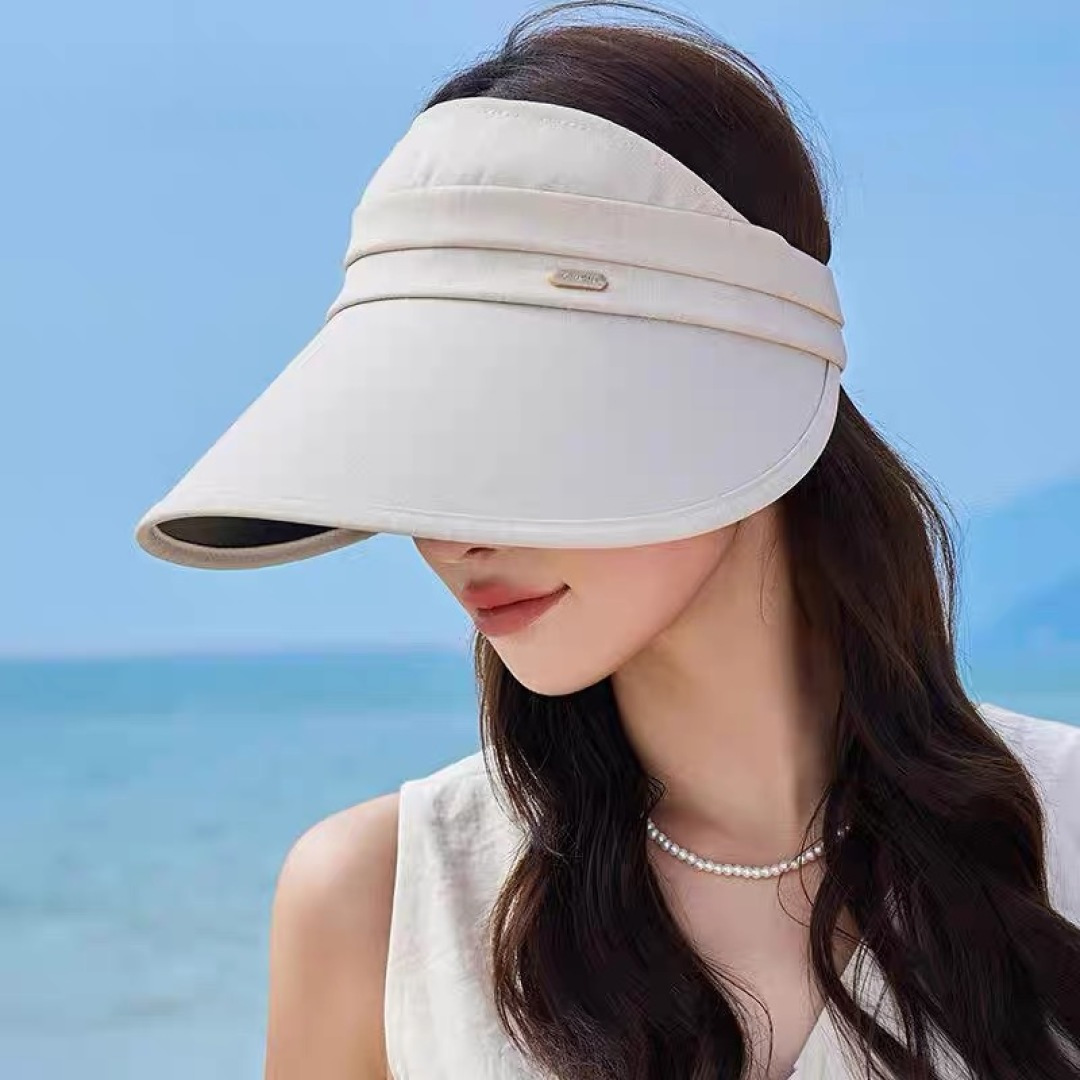  谬谬miumiu帽子女夏季新款大檐防晒空顶帽冰丝抗紫外线
户外透气全脸遮太阳帽