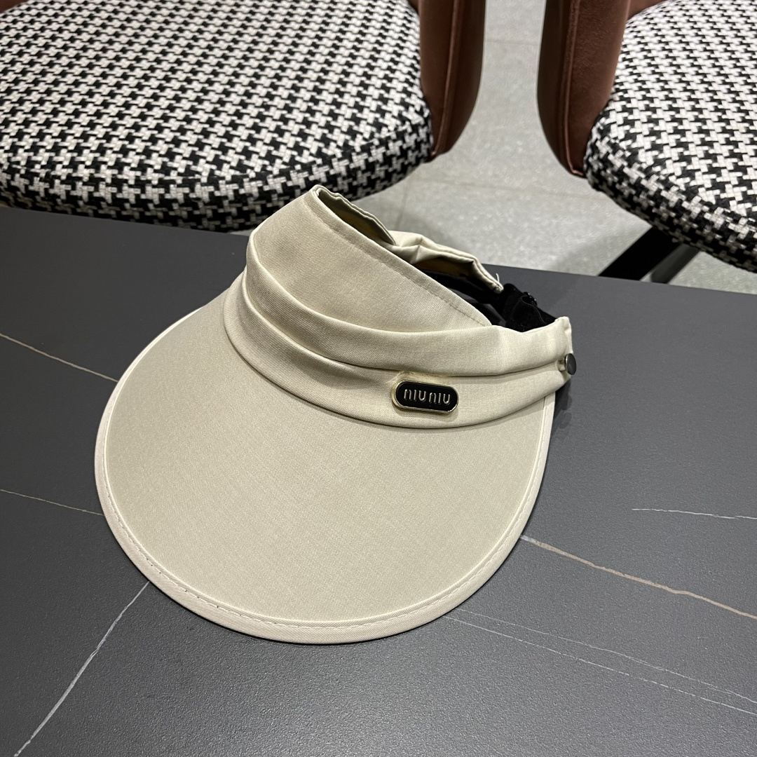  谬谬miumiu帽子女夏季新款大檐防晒空顶帽冰丝抗紫外线
户外透气全脸遮太阳帽
