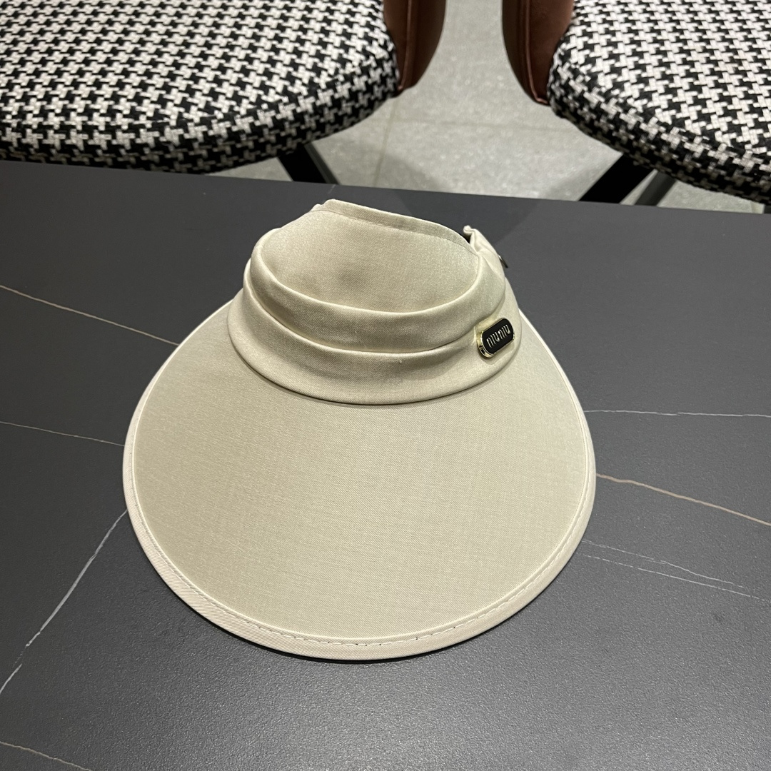  谬谬miumiu帽子女夏季新款大檐防晒空顶帽冰丝抗紫外线
户外透气全脸遮太阳帽