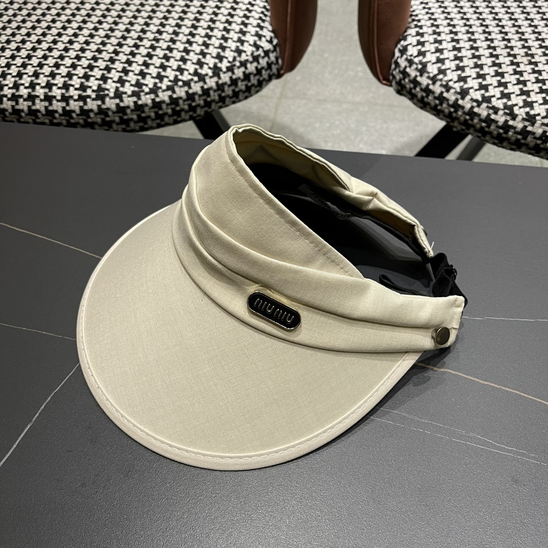  谬谬miumiu帽子女夏季新款大檐防晒空顶帽冰丝抗紫外线
户外透气全脸遮太阳帽