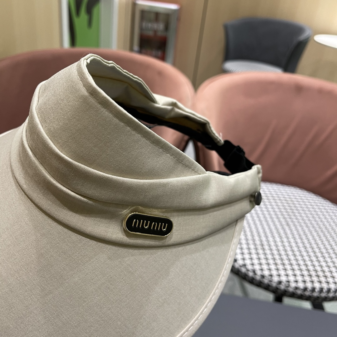  谬谬miumiu帽子女夏季新款大檐防晒空顶帽冰丝抗紫外线
户外透气全脸遮太阳帽