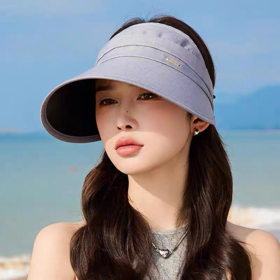  谬谬miumiu帽子女夏季新款大檐防晒空顶帽冰丝抗紫外线
户外透气全脸遮太阳帽