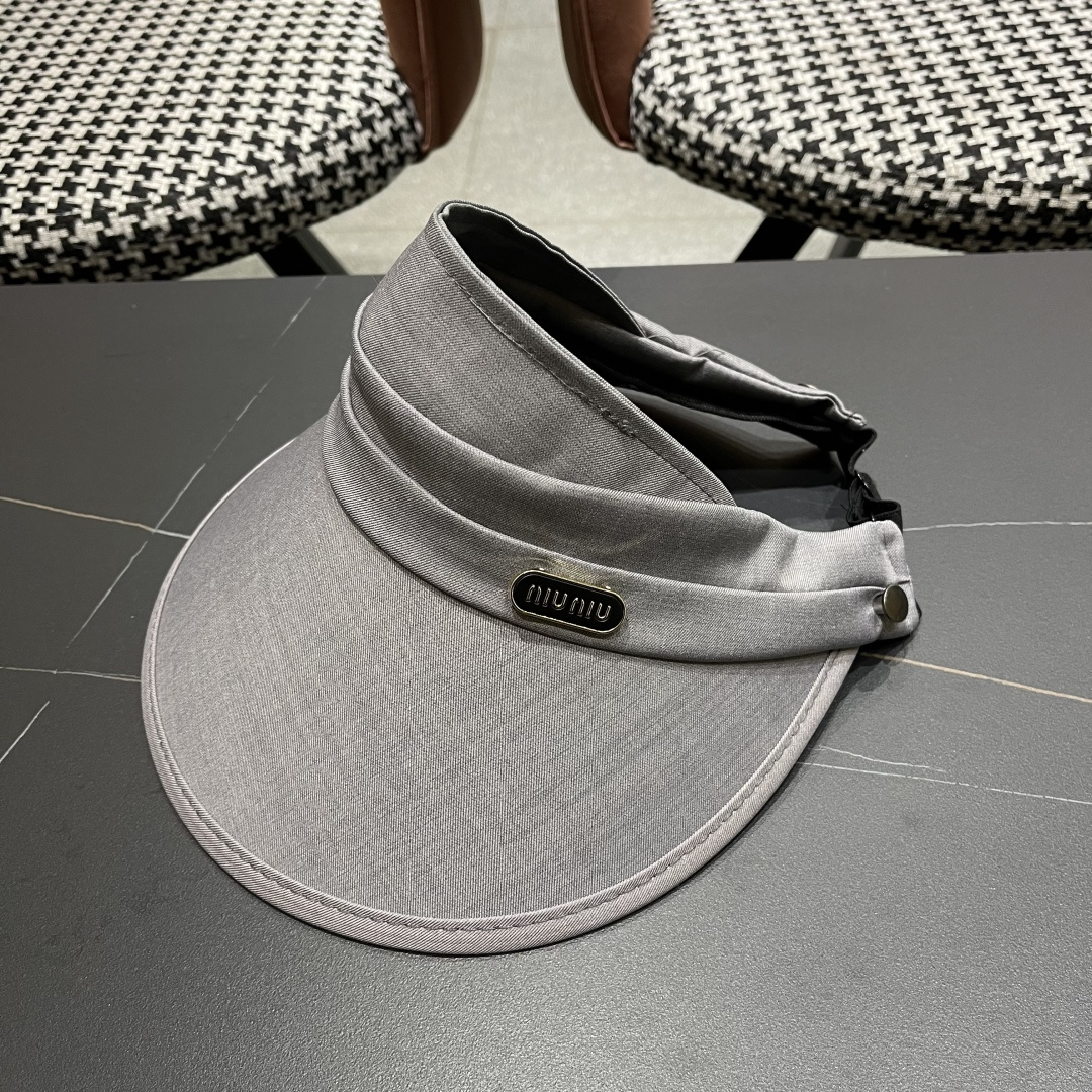  谬谬miumiu帽子女夏季新款大檐防晒空顶帽冰丝抗紫外线
户外透气全脸遮太阳帽