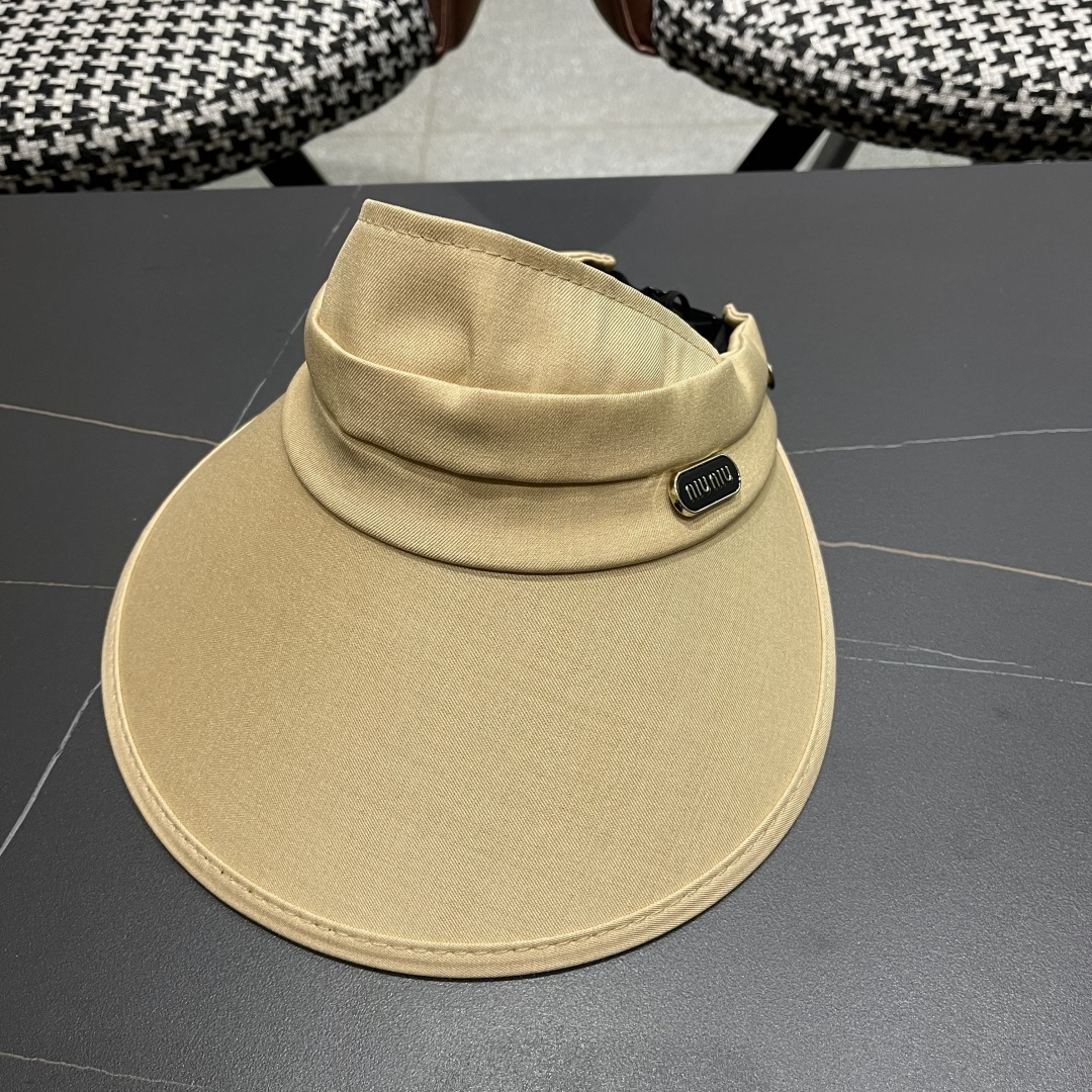  谬谬miumiu帽子女夏季新款大檐防晒空顶帽冰丝抗紫外线
户外透气全脸遮太阳帽