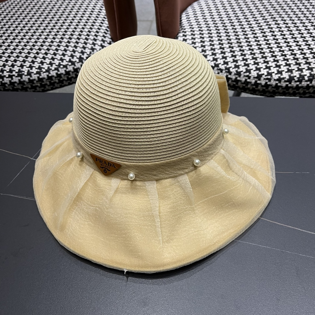  Chanel香奈儿2025年新款布草拼接草帽女春夏Uv防紫外线
渔夫帽可折叠大沿防晒帽