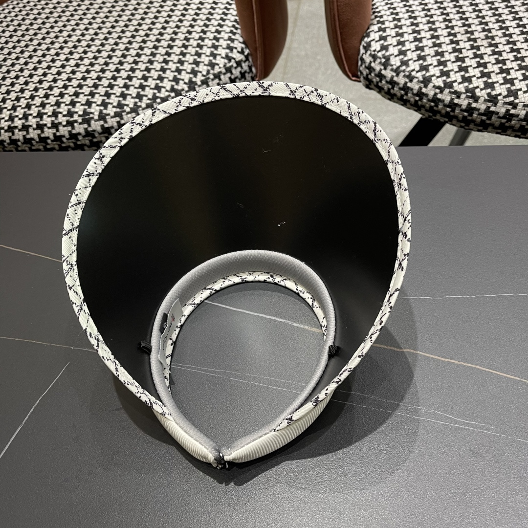  蒙口moncler防晒帽女夏防紫外线遮阳帽韩版休闲百搭大檐遮
脸空顶帽可扎马尾