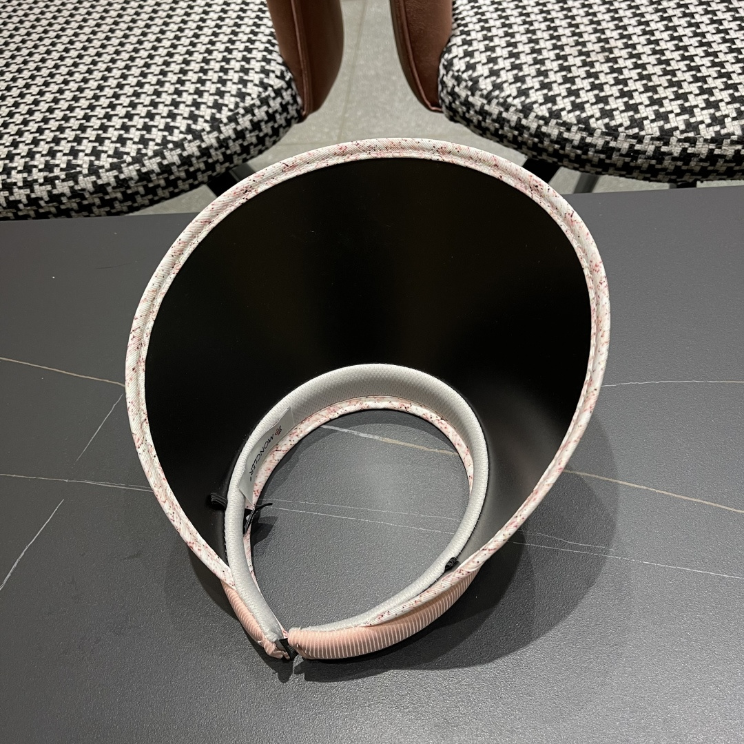  蒙口moncler防晒帽女夏防紫外线遮阳帽韩版休闲百搭大檐遮
脸空顶帽可扎马尾