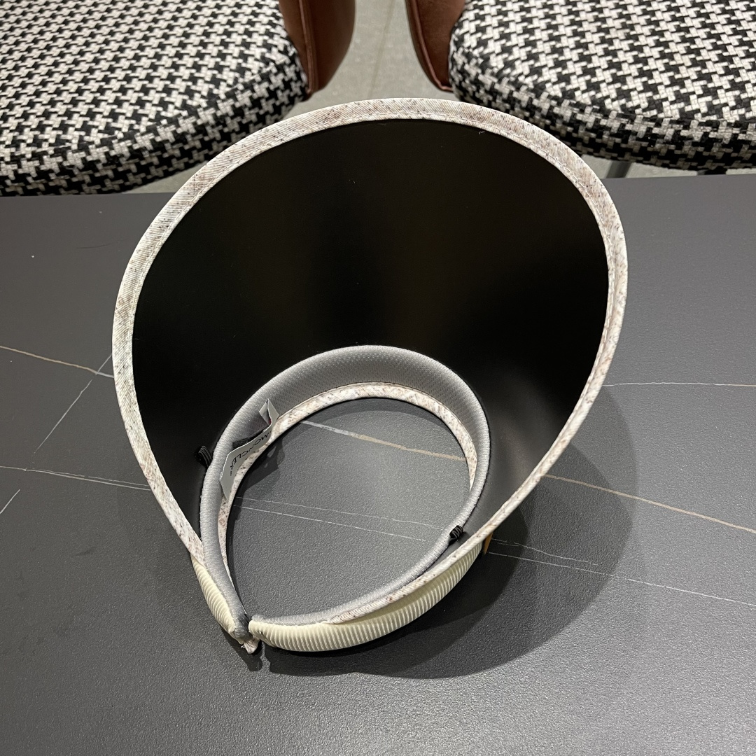  蒙口moncler防晒帽女夏防紫外线遮阳帽韩版休闲百搭大檐遮
脸空顶帽可扎马尾