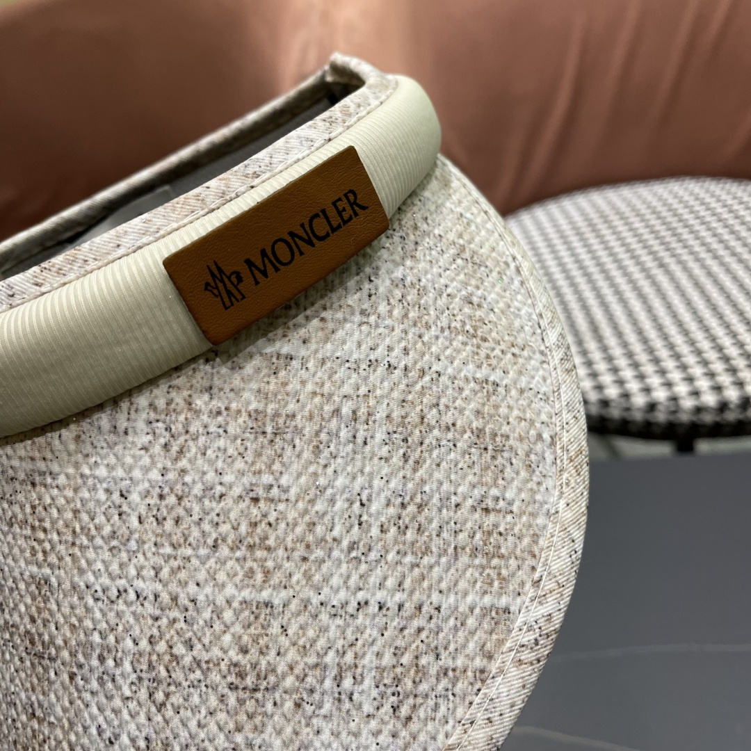  蒙口moncler防晒帽女夏防紫外线遮阳帽韩版休闲百搭大檐遮
脸空顶帽可扎马尾