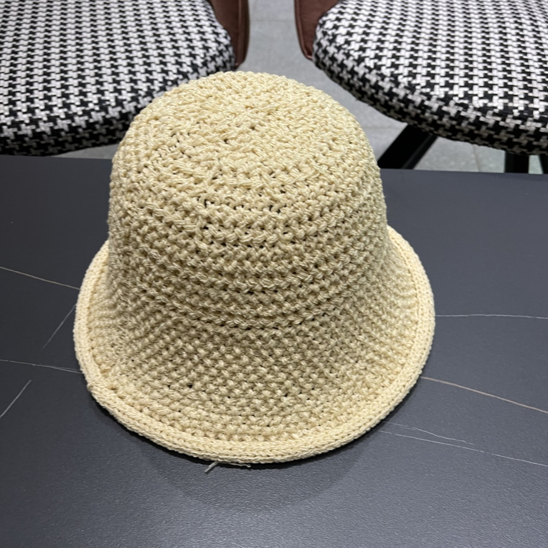  lv路易威登新款钩织卷边渔夫帽子女夏季时尚优雅百搭洋气出
街盆帽透气舒适帽