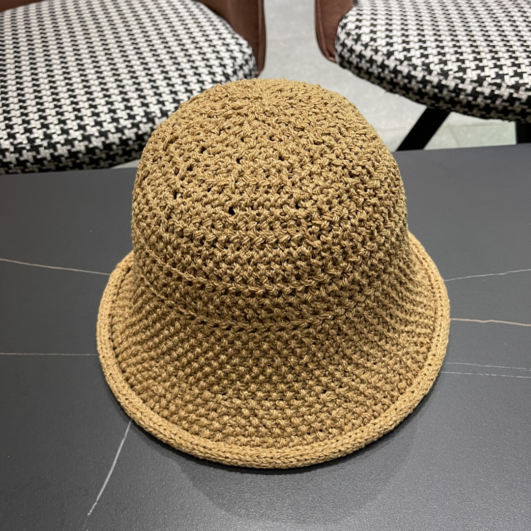  lv路易威登新款钩织卷边渔夫帽子女夏季时尚优雅百搭洋气出
街盆帽透气舒适帽