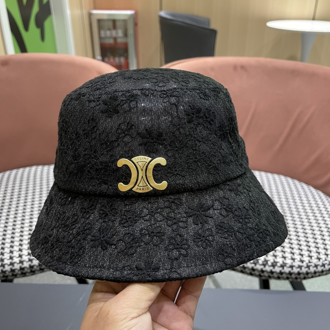 【CELINE赛琳】韩版蕾丝薄款平顶渔夫帽子女夏季时
尚镂空透气遞脸防晒帽日系盆帽