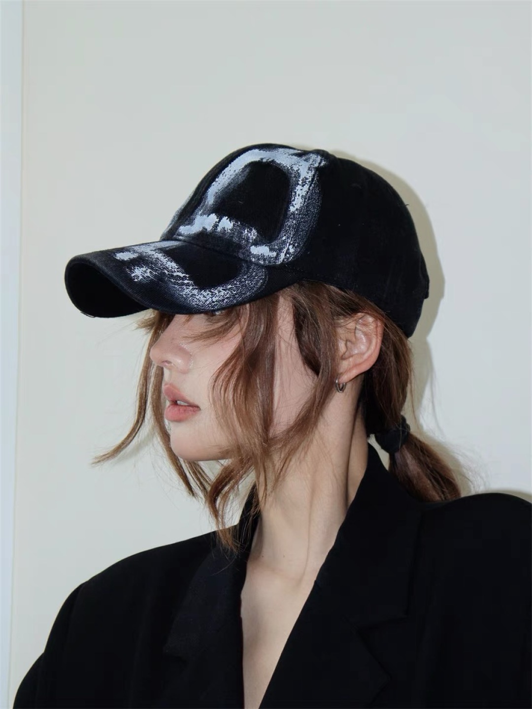 [Balenciaga Hats]Balenclaga Balenciaga small graffiti double B washed cowboy d