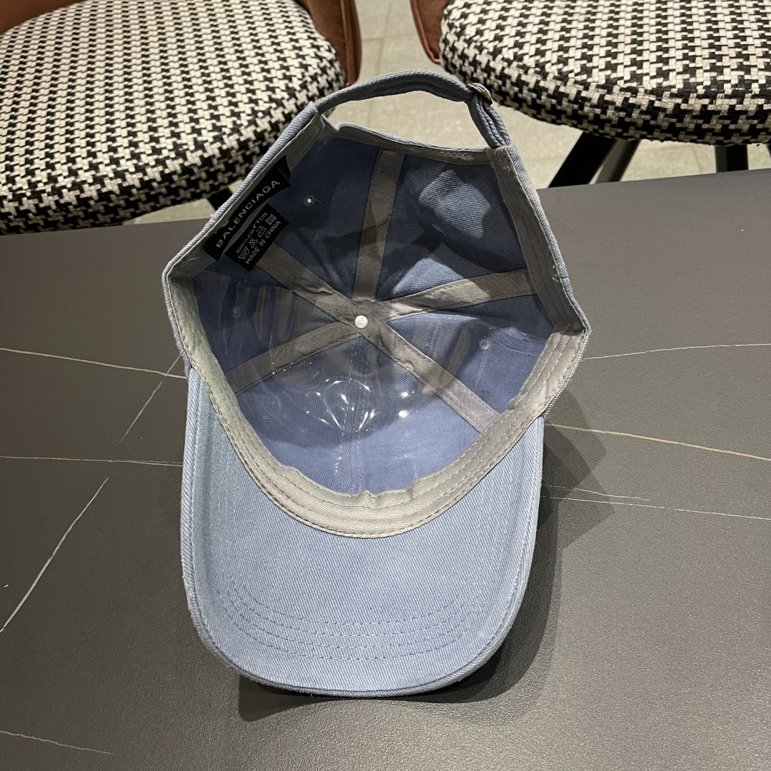  Balenclaga巴黎世家小众涂鸦双B水洗牛仔深顶棒球帽女
显脸小宽檐大头围嘻哈鸭舌帽