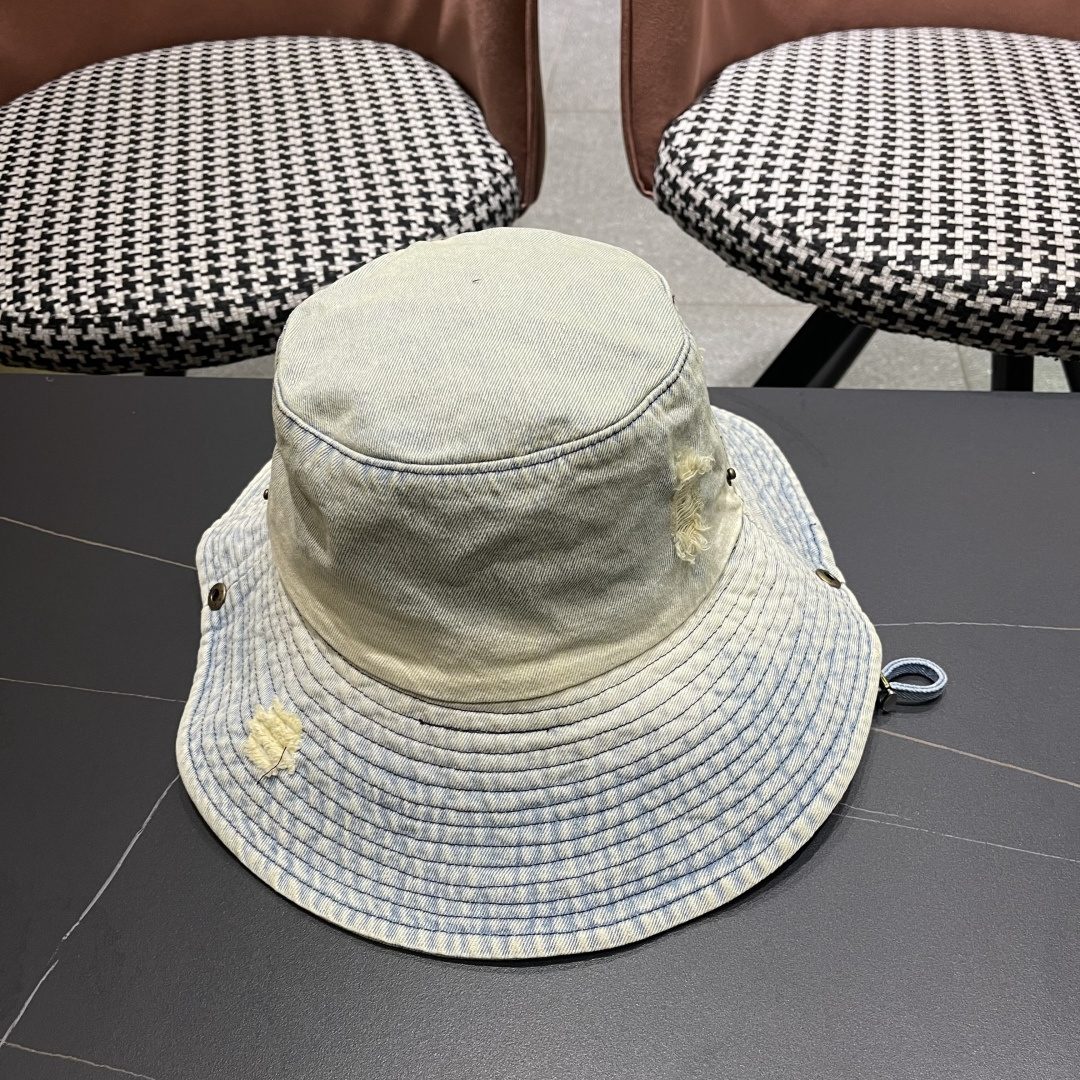  Lv路易威登潮酷破洞做旧牛仔渔夫帽女韩版时尚
百搭个性文艺品脸小