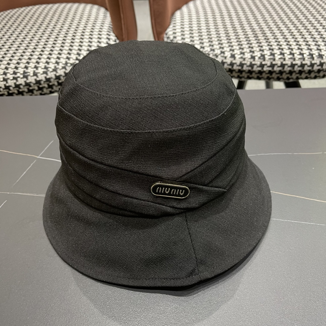  谬谬miumiu日系休闲百搭渔夫帽防紫外线宽檐遮脸网红盆帽大
头国品脸小水桶帽