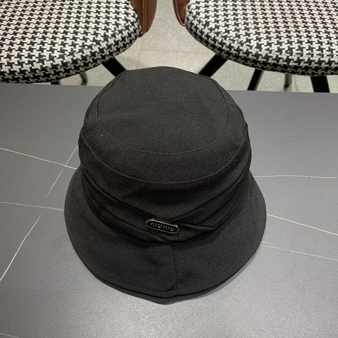  谬谬miumiu日系休闲百搭渔夫帽防紫外线宽檐遮脸网红盆帽大
头国品脸小水桶帽