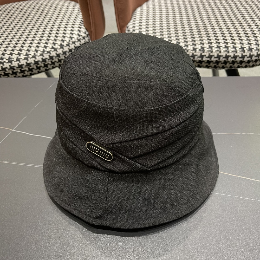  谬谬miumiu日系休闲百搭渔夫帽防紫外线宽檐遮脸网红盆帽大
头国品脸小水桶帽