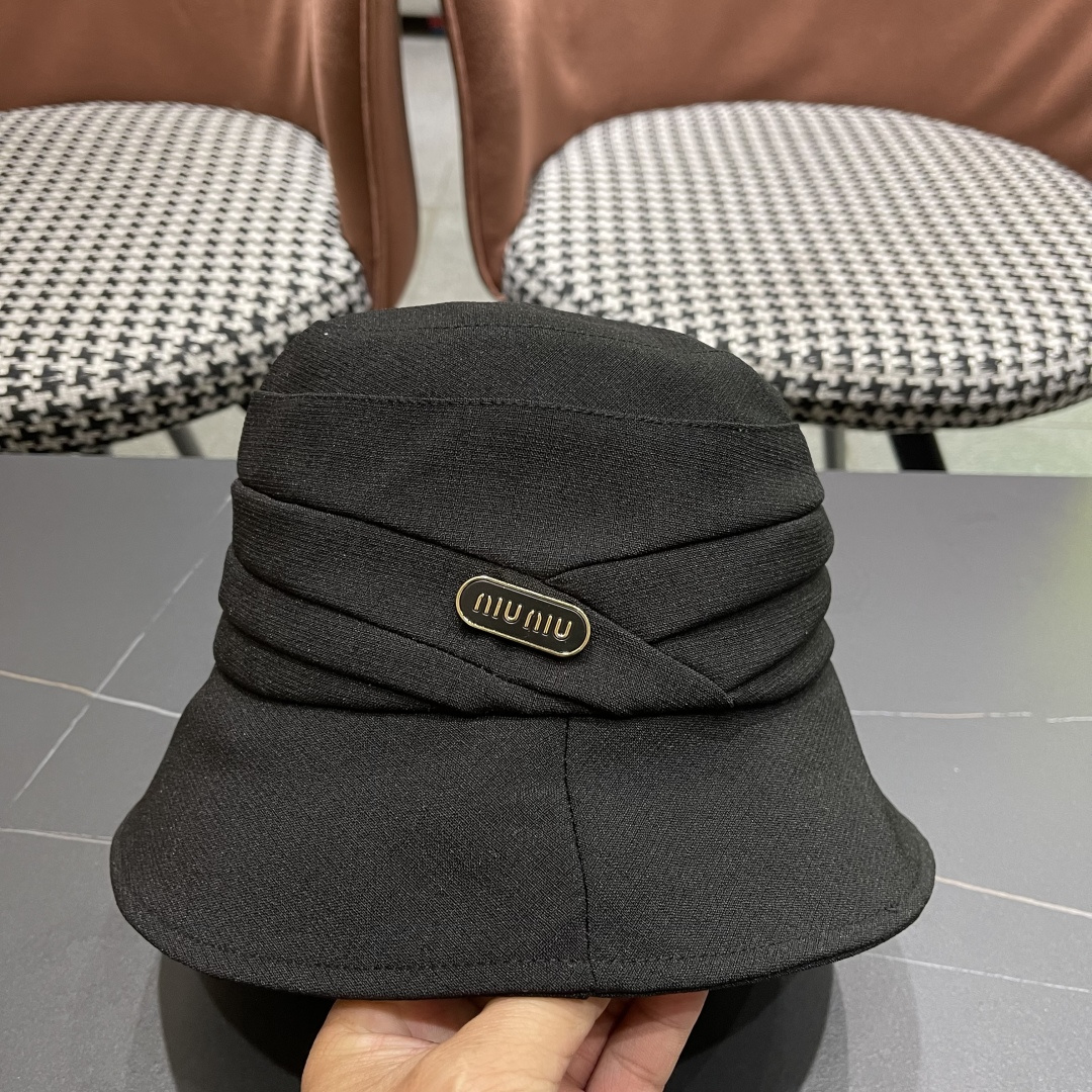  谬谬miumiu日系休闲百搭渔夫帽防紫外线宽檐遮脸网红盆帽大
头国品脸小水桶帽