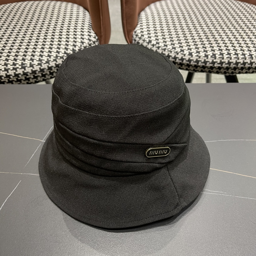  谬谬miumiu日系休闲百搭渔夫帽防紫外线宽檐遮脸网红盆帽大
头国品脸小水桶帽