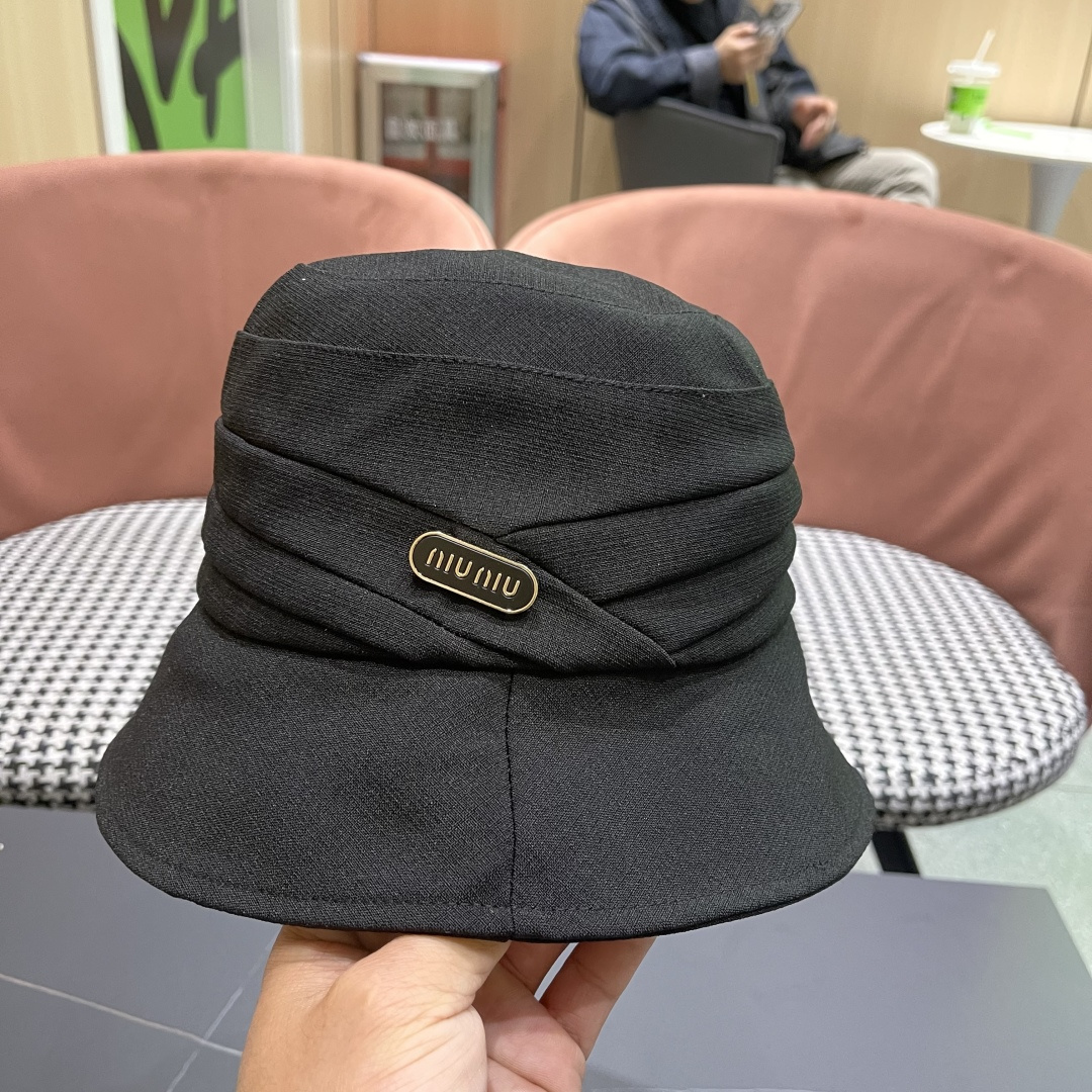  谬谬miumiu日系休闲百搭渔夫帽防紫外线宽檐遮脸网红盆帽大
头国品脸小水桶帽