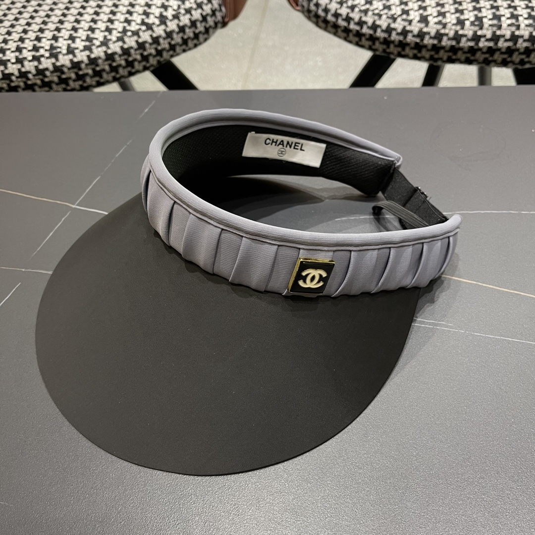  Chanel香奈儿空顶帽女2025夏季新款拼色防晒帽遮阳逛街出游帽子