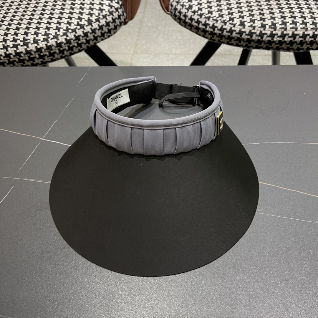  Chanel香奈儿空顶帽女2025夏季新款拼色防晒帽遮阳逛街出游帽子