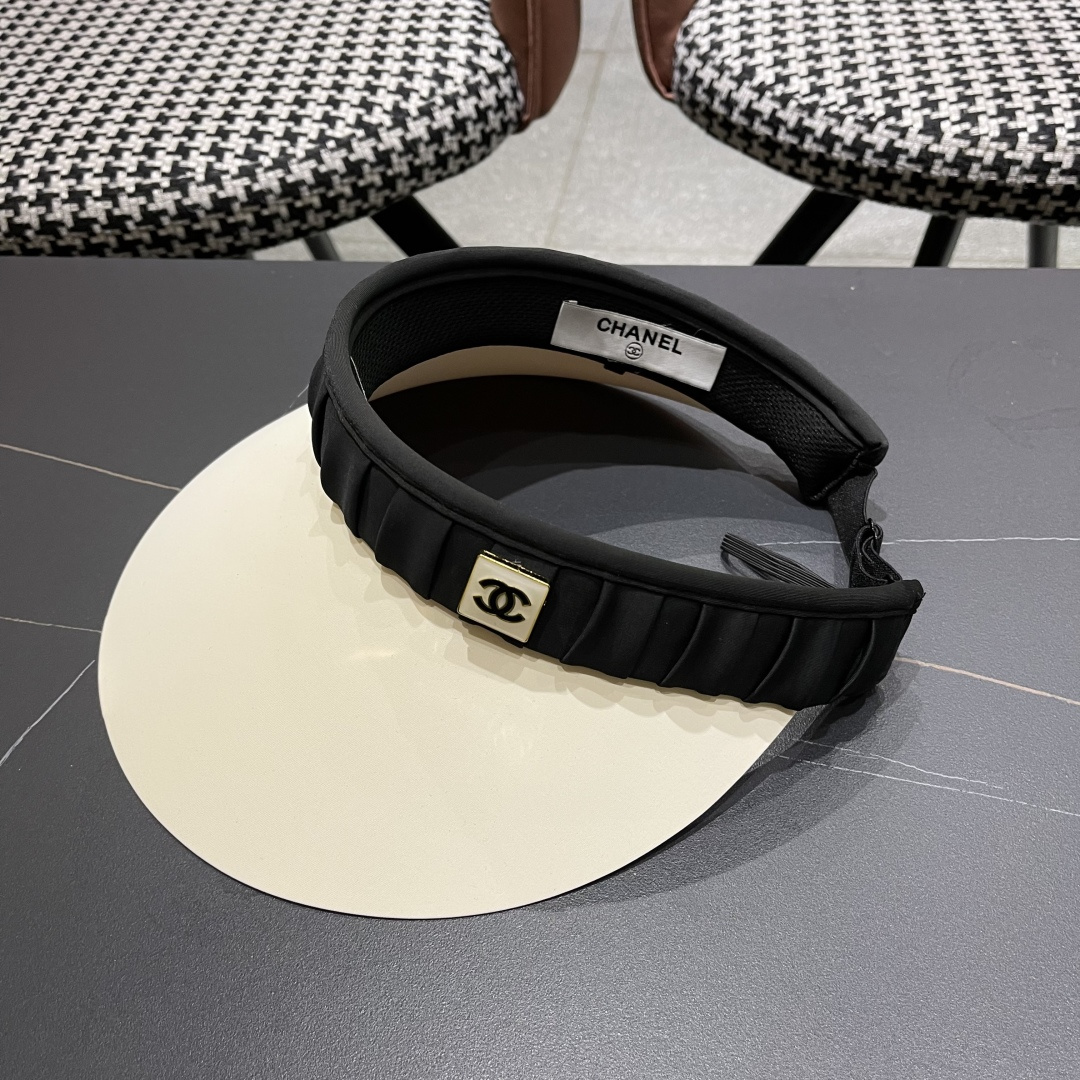  Chanel香奈儿空顶帽女2025夏季新款拼色防晒帽遮阳逛街出游帽子