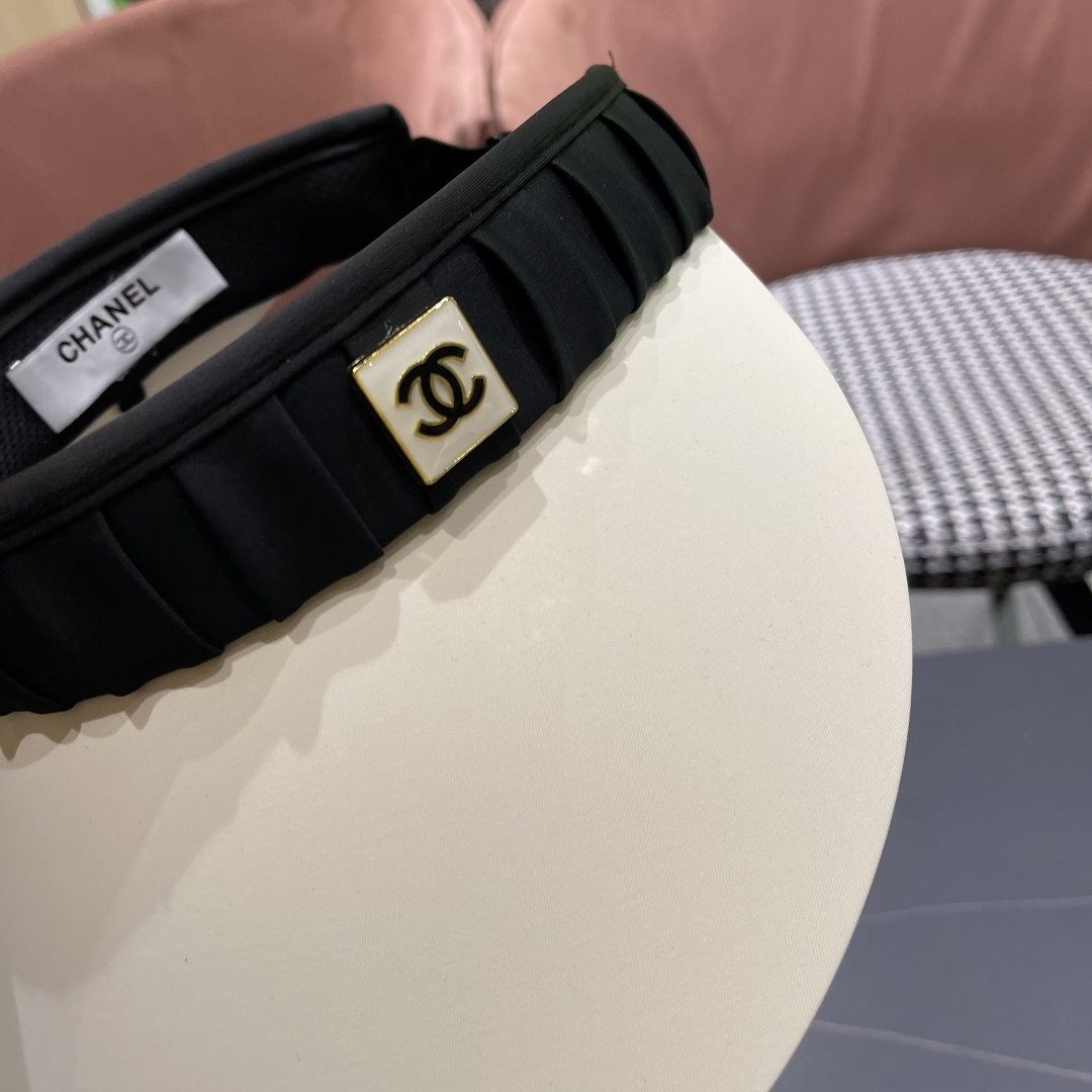  Chanel香奈儿空顶帽女2025夏季新款拼色防晒帽遮阳逛街出游帽子