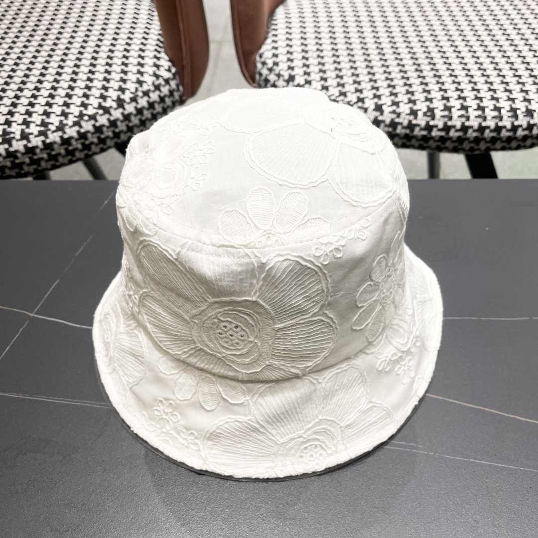  蒙口Moncler🆕2025新款遮阳帽子女夏季镂空小众刺绣渔夫帽
