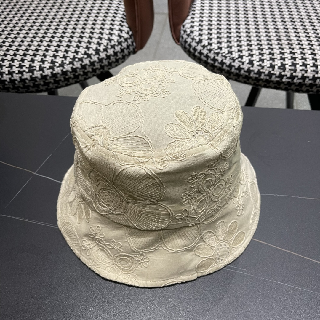  蒙口Moncler🆕2025新款遮阳帽子女夏季镂空小众刺绣渔夫帽
