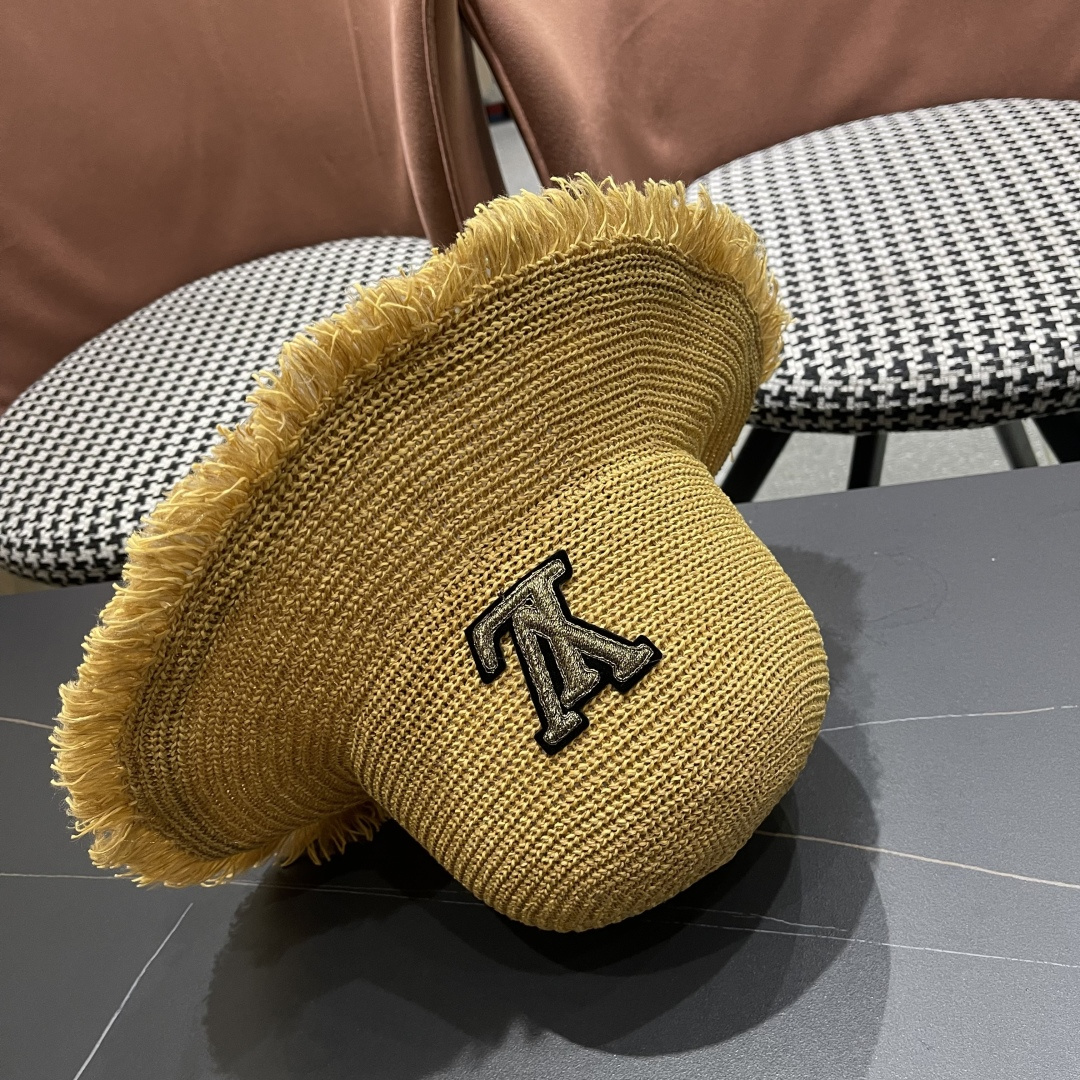  Lv路易威登 女小清新沙滩韩版遮脸编织防晒透气渔夫帽
大檐太阳户外帽子