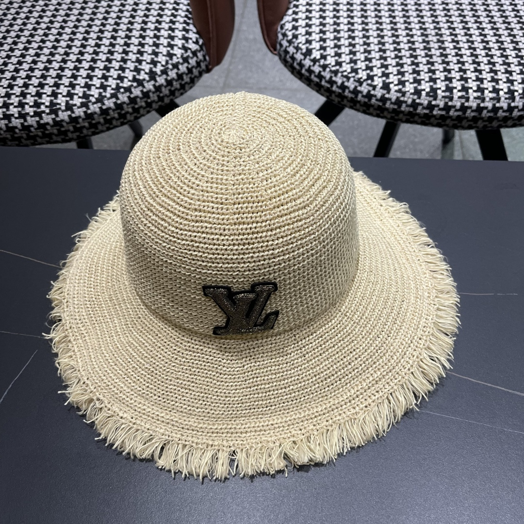  Lv路易威登 女小清新沙滩韩版遮脸编织防晒透气渔夫帽
大檐太阳户外帽子
