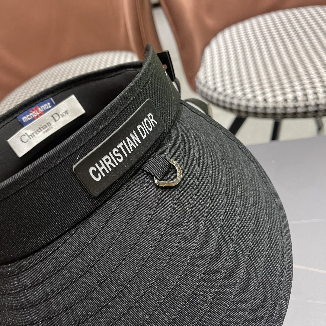  【迪奥DIOR】2025加大帽檐空顶帽女遮阳防晒夏季双层防紫外线
发箍骑车不翻太阳帽子