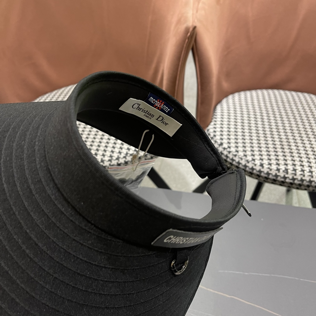  【迪奥DIOR】2025加大帽檐空顶帽女遮阳防晒夏季双层防紫外线
发箍骑车不翻太阳帽子