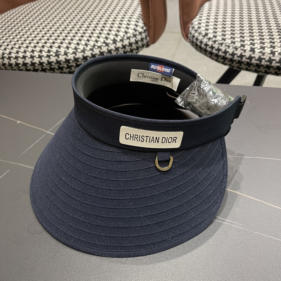  【迪奥DIOR】2025加大帽檐空顶帽女遮阳防晒夏季双层防紫外线
发箍骑车不翻太阳帽子