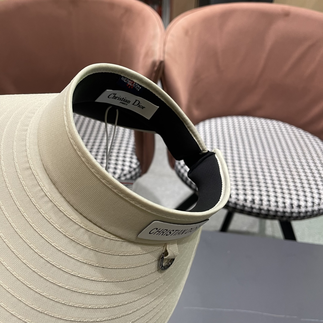  【迪奥DIOR】2025加大帽檐空顶帽女遮阳防晒夏季双层防紫外线
发箍骑车不翻太阳帽子