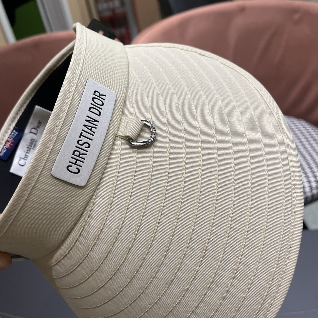  【迪奥DIOR】2025加大帽檐空顶帽女遮阳防晒夏季双层防紫外线
发箍骑车不翻太阳帽子